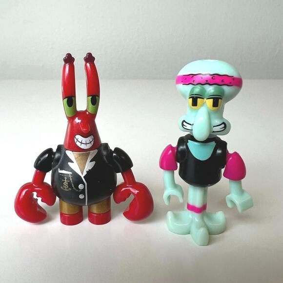 Gym Squidward Mr. Krabs Mega Construx Spongebob Squarepants Micro Figures - Picture 1 of 2